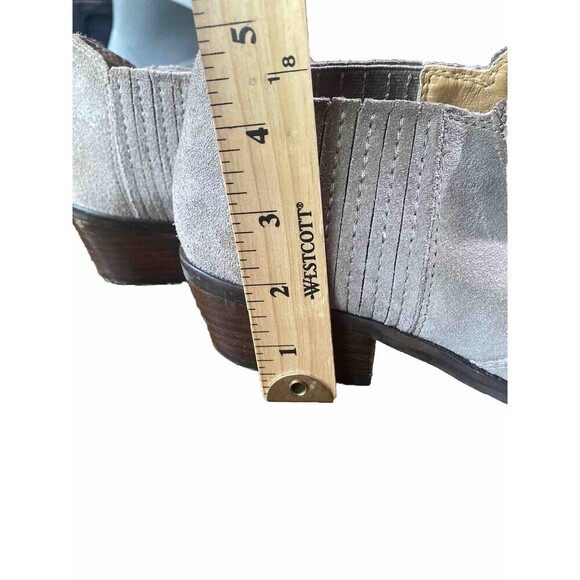 Lucky Brand Ankle Boot, Women's Folley Light Taupe Suede Leather Ankle Boot Sz 9 - Picture 10 of 16